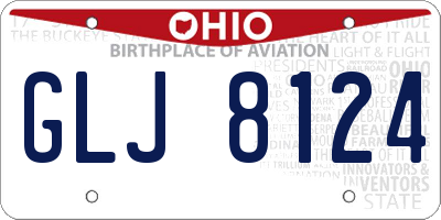 OH license plate GLJ8124