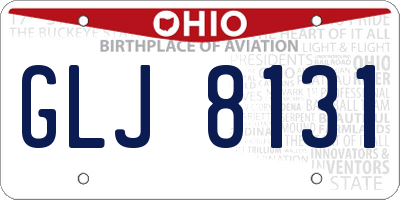 OH license plate GLJ8131