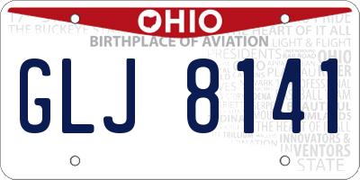 OH license plate GLJ8141