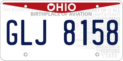 OH license plate GLJ8158