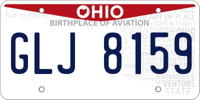 OH license plate GLJ8159