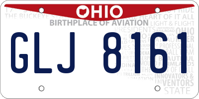 OH license plate GLJ8161