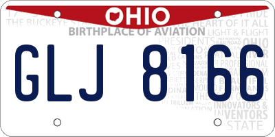 OH license plate GLJ8166