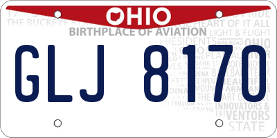 OH license plate GLJ8170