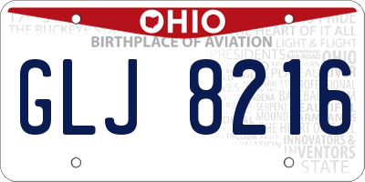 OH license plate GLJ8216