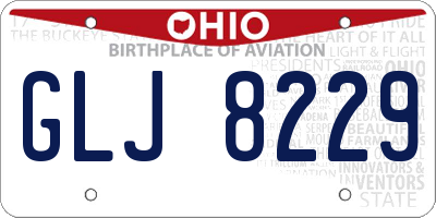 OH license plate GLJ8229