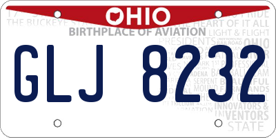OH license plate GLJ8232