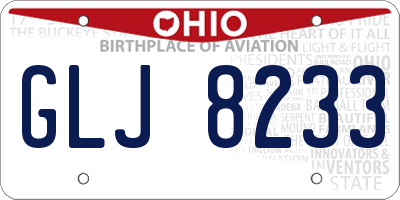 OH license plate GLJ8233