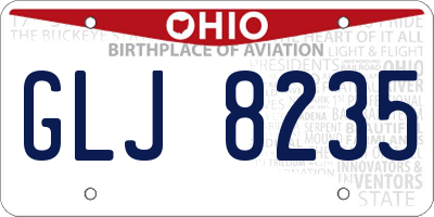 OH license plate GLJ8235