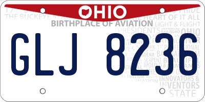 OH license plate GLJ8236
