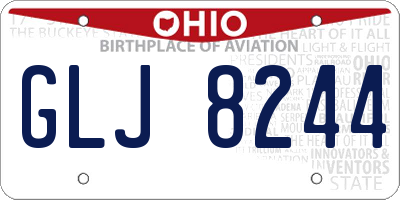 OH license plate GLJ8244