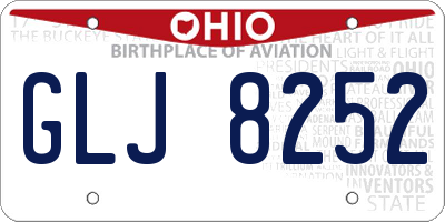 OH license plate GLJ8252