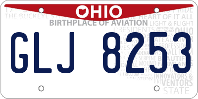 OH license plate GLJ8253