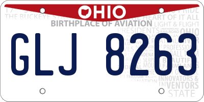 OH license plate GLJ8263