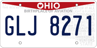 OH license plate GLJ8271