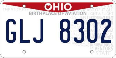 OH license plate GLJ8302