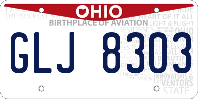 OH license plate GLJ8303