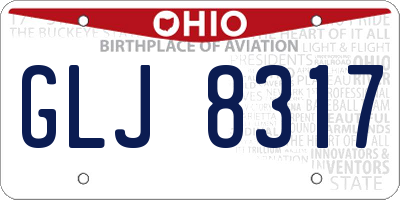 OH license plate GLJ8317