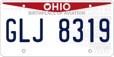 OH license plate GLJ8319