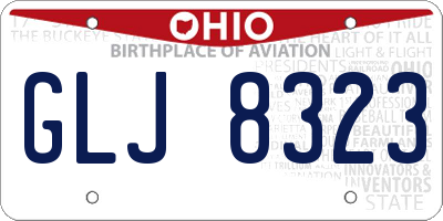 OH license plate GLJ8323