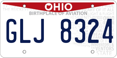 OH license plate GLJ8324