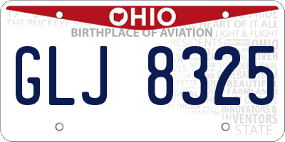 OH license plate GLJ8325