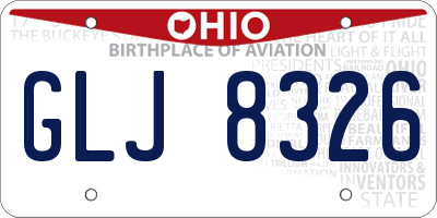 OH license plate GLJ8326