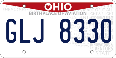 OH license plate GLJ8330
