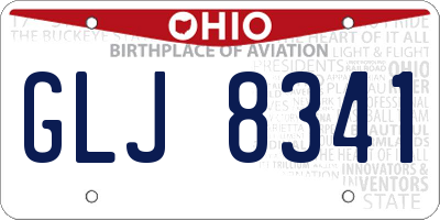 OH license plate GLJ8341