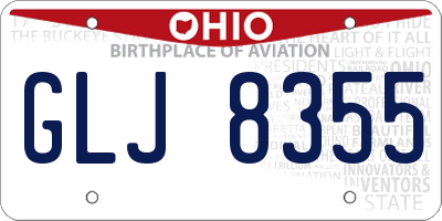 OH license plate GLJ8355