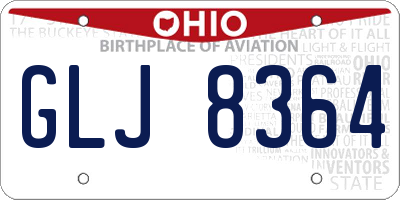 OH license plate GLJ8364