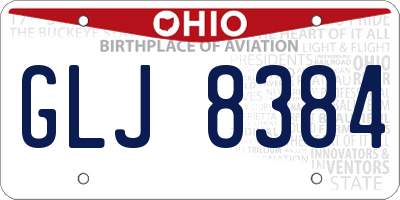 OH license plate GLJ8384