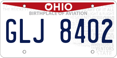 OH license plate GLJ8402