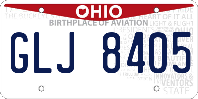 OH license plate GLJ8405