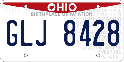 OH license plate GLJ8428