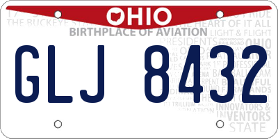 OH license plate GLJ8432