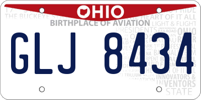 OH license plate GLJ8434