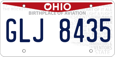 OH license plate GLJ8435