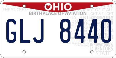 OH license plate GLJ8440