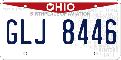 OH license plate GLJ8446