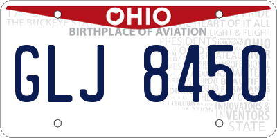 OH license plate GLJ8450