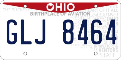 OH license plate GLJ8464
