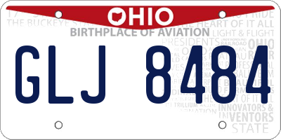 OH license plate GLJ8484