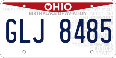 OH license plate GLJ8485