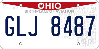 OH license plate GLJ8487