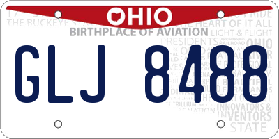 OH license plate GLJ8488