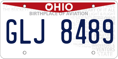 OH license plate GLJ8489