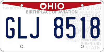 OH license plate GLJ8518