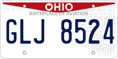 OH license plate GLJ8524