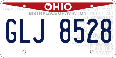 OH license plate GLJ8528